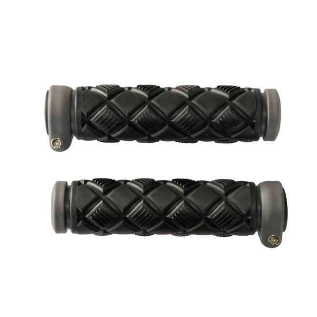 Pro Supergo vairo rankenėlės, 130 mm, juoda/pilka Pro Supergo vairo rankenėlės, 130 mm, juoda/pilka