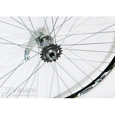 Ratas galinis 28 dvigubas 36stip., Velosteel stabulė, 1pav. Juodas Ratas galinis 28 dvigubas 36stip., Velosteel stabulė, 1pav. Juodas