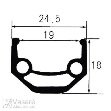 Rim ALU Double VENTURA 28" 622x19/25, 36 Rim ALU Double VENTURA 28" 622x19/25, 36