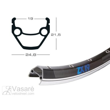 Rim Exal ZX 19 26" black 559-19 VL 8,5 36 bolt, with Eyes Rim Exal ZX 19 26" black 559-19 VL 8,5 36 bolt, with Eyes