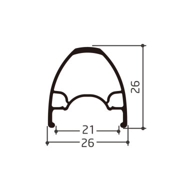 Ratlankis Shining DB-T260 28" 622x21 juodas