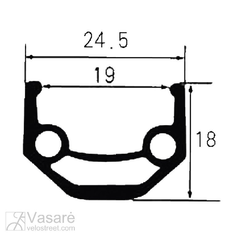 Rim ALU Double VENTURA  28" 622x19/25, 36 1