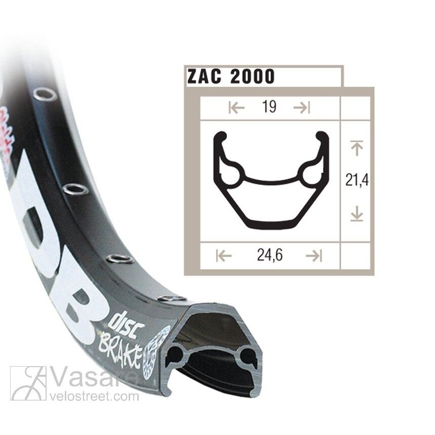 Rim Rigida ZAC 2000 28" Disc, black Rim Rigida ZAC 2000 28" Disc, black