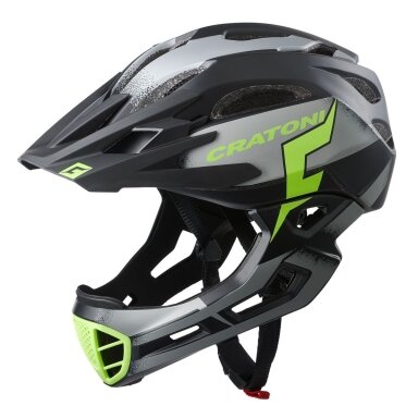 Šalmas Cratoni C-Maniac Pro black/lime matt L-XL 58-61cm