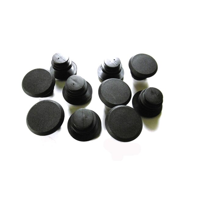 Sapience Vairo rankenėlių kamšteliai, 10 vnt., juodi, plastikiniai Sapience Vairo rankenėlių kamšteliai, 10 vnt., juodi, plastikiniai