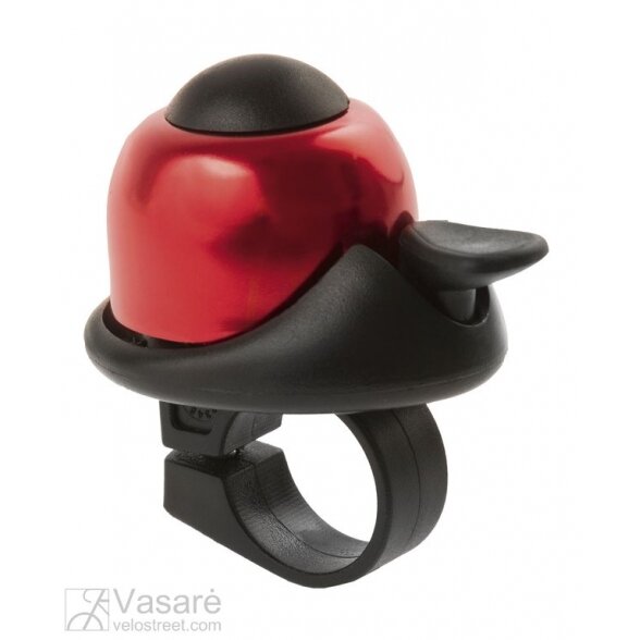 mini bell M-WAVE, alloy red / black plastic base 1