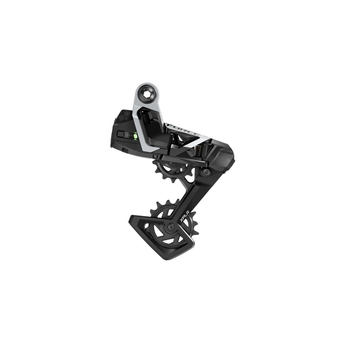 SRAM Force E1 XPLR AXS galinis pavarų perjungiklis SRAM Force E1 XPLR AXS galinis pavarų perjungiklis
