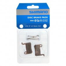 Stabdžių trinkelės Shimano M06-MX Metal pad and spring with split pin (pair)