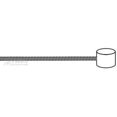 Stabdžių troselis su 7x6mm galvute,1800mm nerūdijantis Stabdžių troselis su 7x6mm galvute,1800mm nerūdijantis