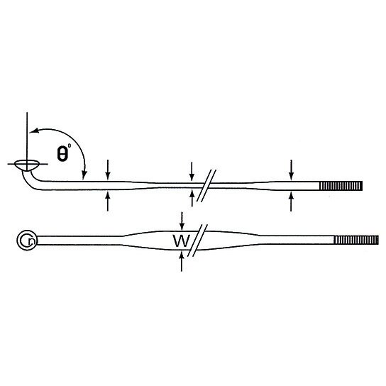 Stipinas nerūdijančio plieno juodas AERO storis 2mm/ ilgis 250mm-270mm 1