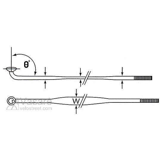 Stipinas nerūdijančio plieno juodas AERO storis 2mm/ ilgis 270mm-300mm 1 Stipinas nerūdijančio plieno juodas AERO storis 2mm/ ilgis 270mm-300mm 1