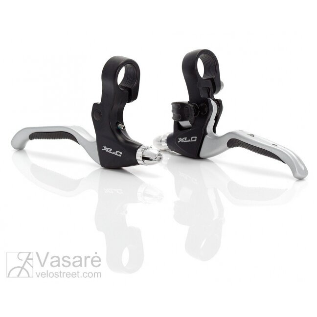 XLC brake lever set for BL-V06 gummed,alu, black/silver XLC brake lever set for BL-V06 gummed,alu, black/silver