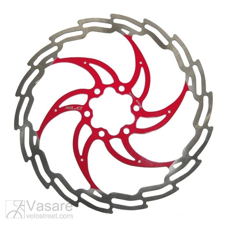 Stabdžių diskas XLC 180 mm silver/red Stabdžių diskas XLC 180 mm silver/red