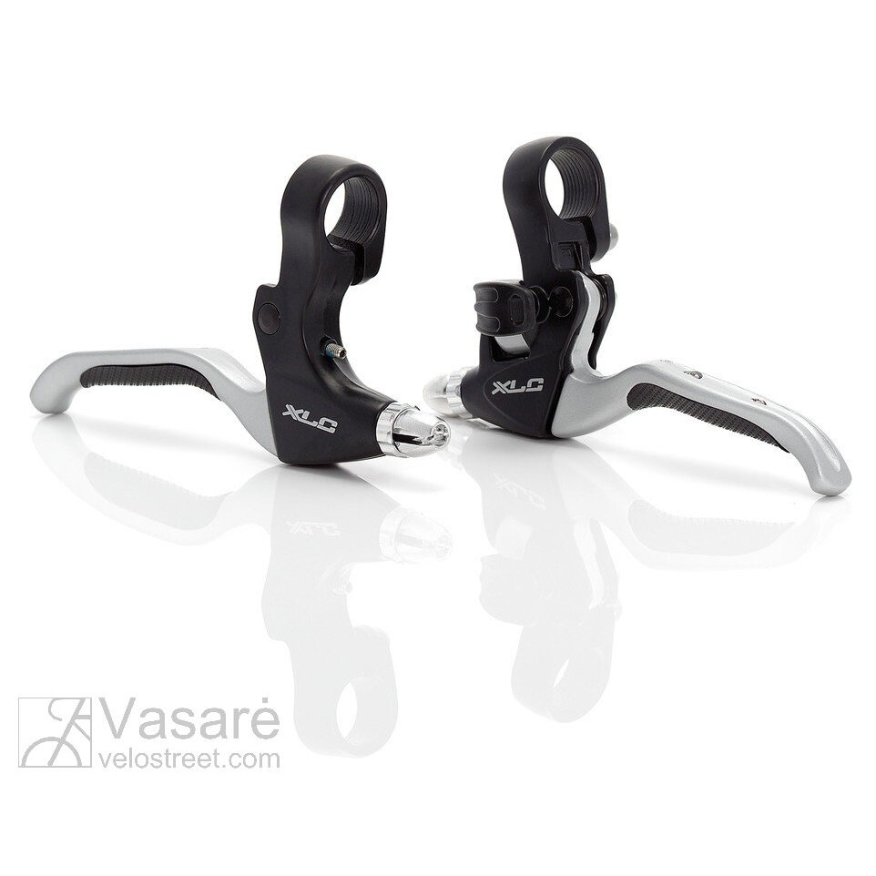 XLC brake lever set for BL-V06 gummed,alu, black/silver XLC brake lever set for BL-V06 gummed,alu, black/silver