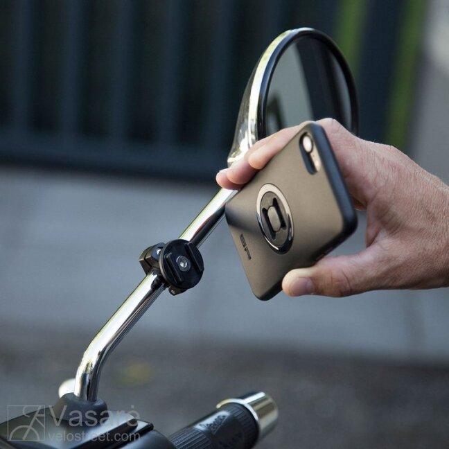 Telefono laikiklio komplektas motociklui ant veidrodėlio SP Connect 1