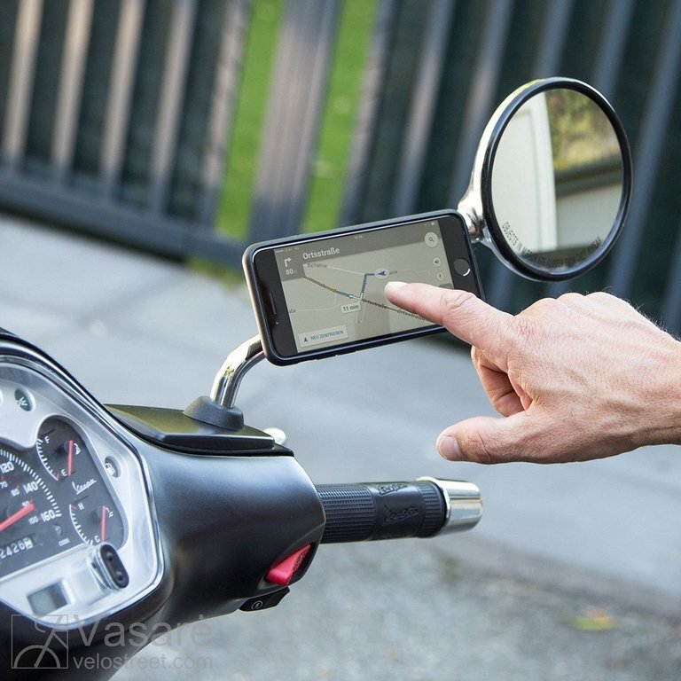 Telefono laikiklio komplektas motociklui ant veidrodėlio SP Connect 5 Telefono laikiklio komplektas motociklui ant veidrodėlio SP Connect 5