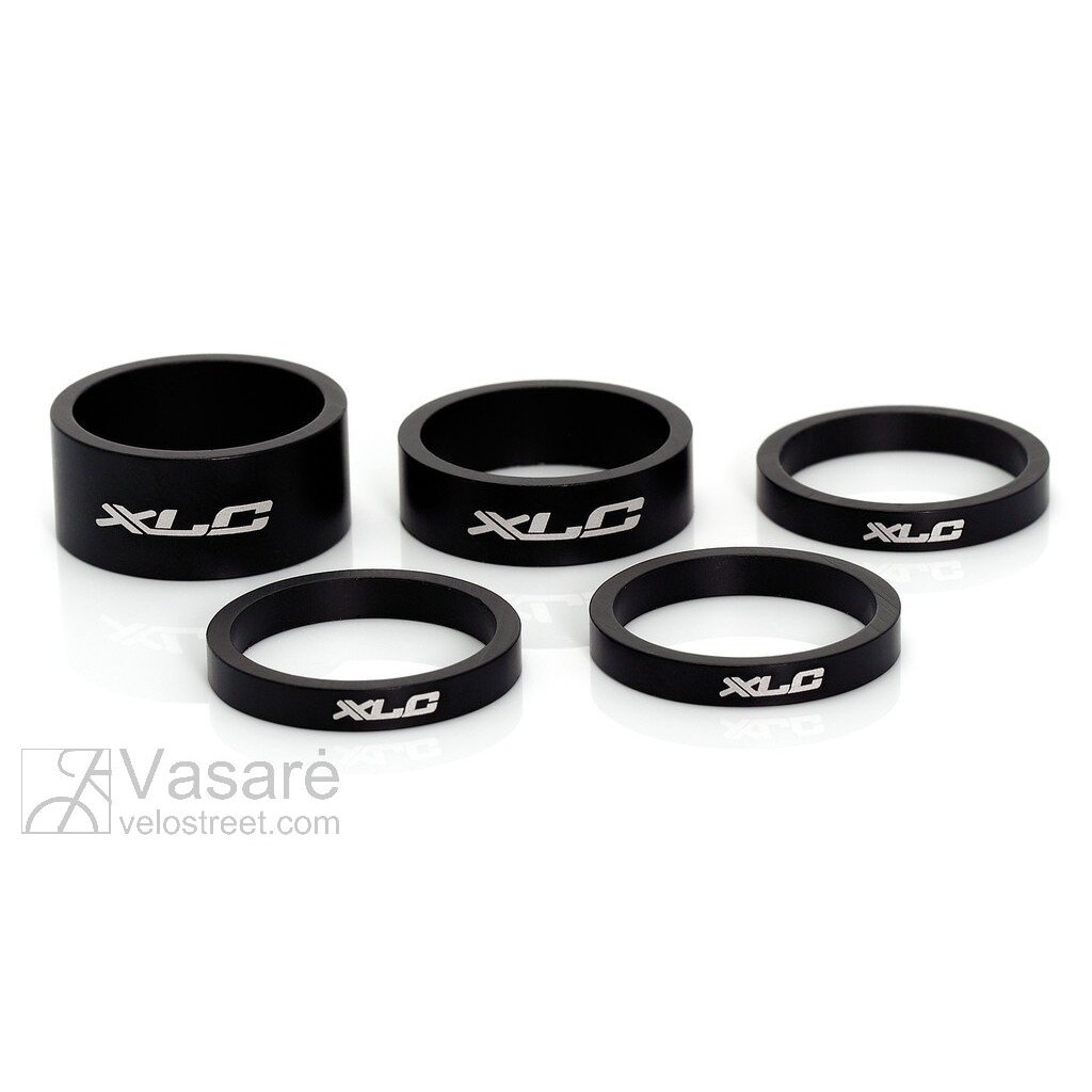 Vairo kolonėlės tarpiklių k-tas XLC A-Head 3x5, 1x10, 1x15 mm, 1,1/8" juodi Vairo kolonėlės tarpiklių k-tas XLC A-Head 3x5, 1x10, 1x15 mm, 1,1/8" juodi