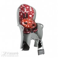 Vaikiška kėdutė ant galo Hamax Kiss pilka/raudona su šalmu