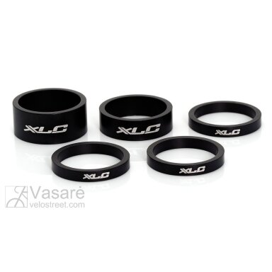 Vairo kolonėlės tarpiklių k-tas XLC A-Head 3x5, 1x10, 1x15 mm, 1,1/8" juodi Vairo kolonėlės tarpiklių k-tas XLC A-Head 3x5, 1x10, 1x15 mm, 1,1/8" juodi