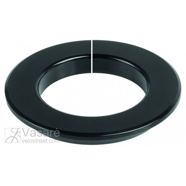 Vairo kolonėlės / šakės adapteris juodas 1.1/8" 30mm