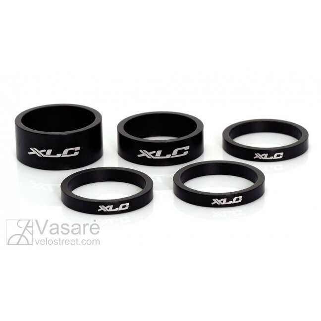 Vairo kolonėlės tarpiklių k-tas XLC A-Head 3x5, 1x10, 1x15 mm, 1,1/8" juodi Vairo kolonėlės tarpiklių k-tas XLC A-Head 3x5, 1x10, 1x15 mm, 1,1/8" juodi