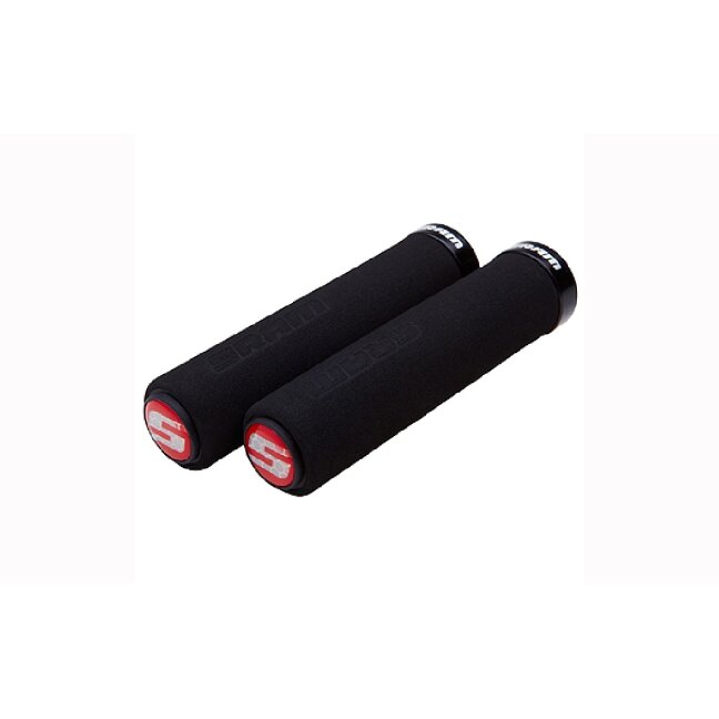 Vairo rankenėlės SRAM Locking Grips 129 mm juodos Vairo rankenėlės SRAM Locking Grips 129 mm juodos