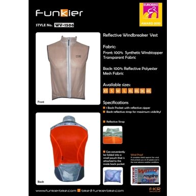 Reflective windbreak vest WV-1506L Reflective windbreak vest WV-1506L