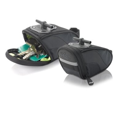 XLC saddle bag BA-S44, blk/anthr.,18.5x9.5x11.5cm,1.6-1.8l Expo XLC saddle bag BA-S44, blk/anthr.,18.5x9.5x11.5cm,1.6-1.8l Expo