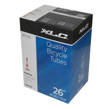 XLC inner tube 26 x 1.5/2.5 40/62-559 SV 40 mm XLC inner tube 26 x 1.5/2.5 40/62-559 SV 40 mm